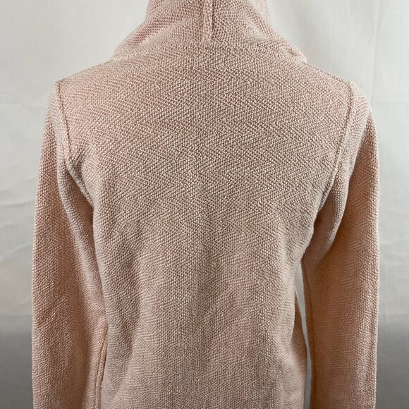 Faherty Hooded Top S Pale Pink Long Sleeve V-Neck Kangaroo Pocket - Picture 9 of 11